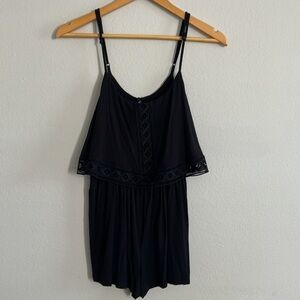 Black Cold Shoulder Romper